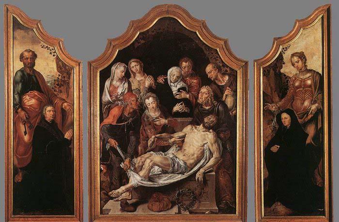 HEEMSKERCK, Maerten van Triptych of the Entombment oil painting image